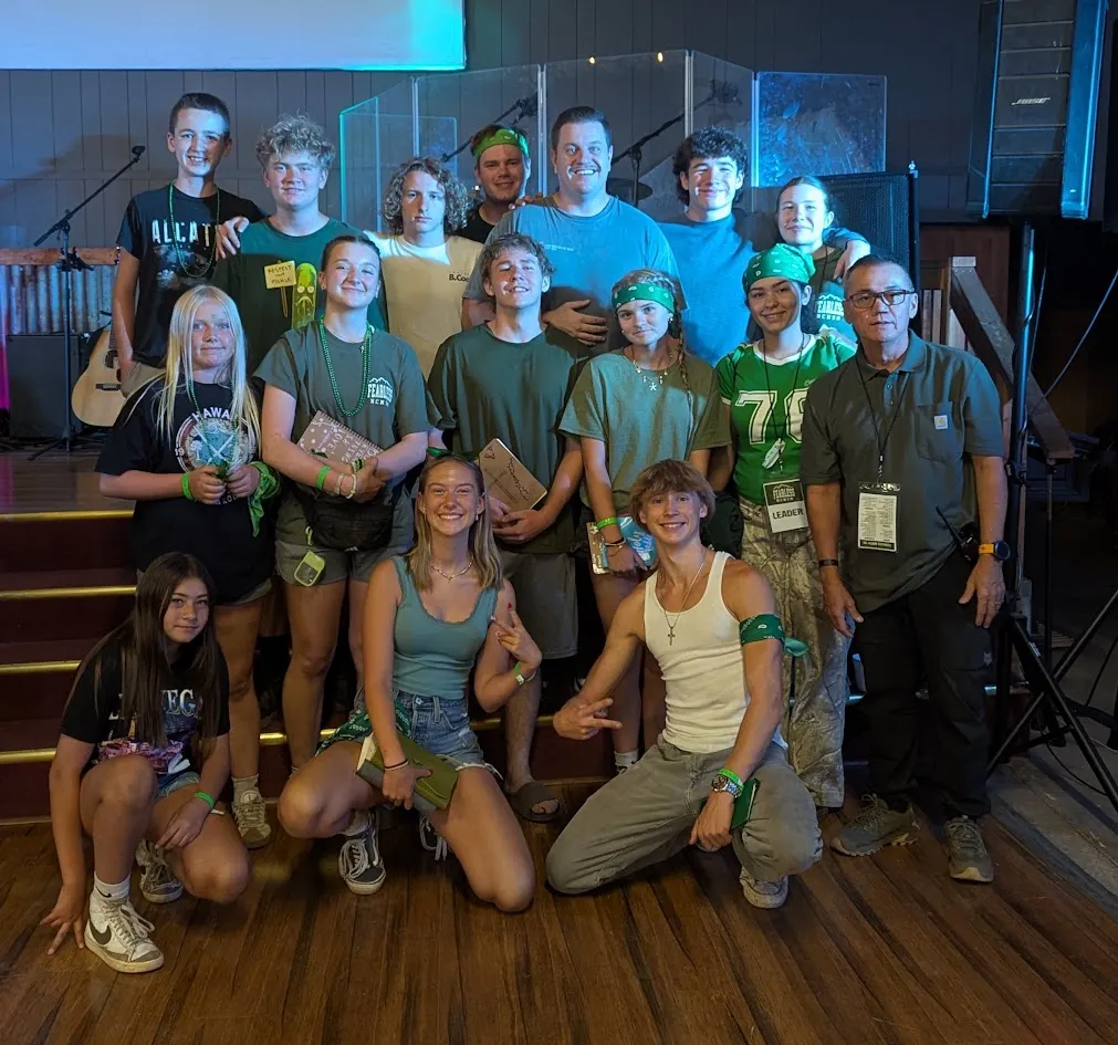 CVA Youth group photo on stage